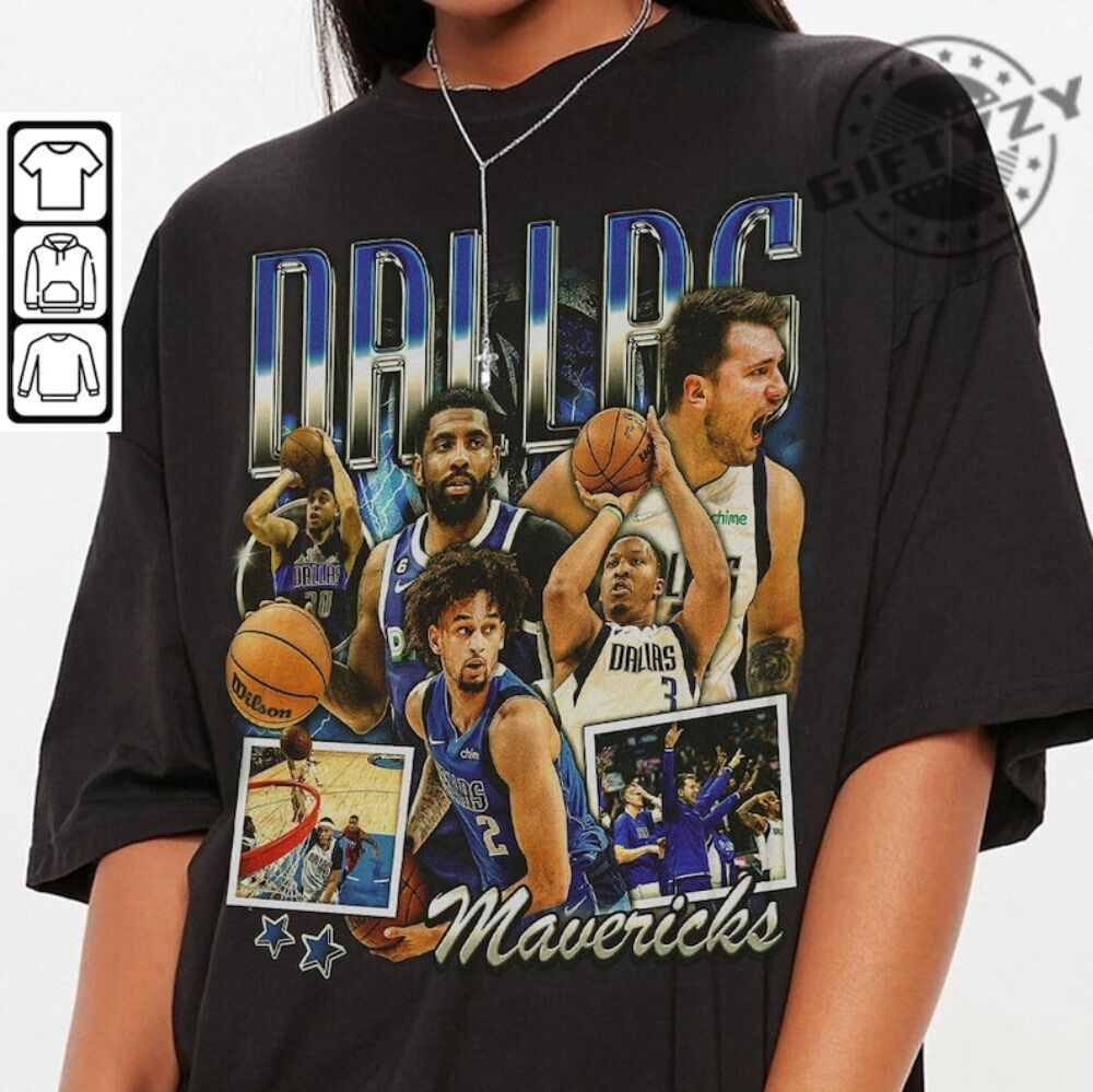 Vintage Dallas Luka Doncic Kyrie Irving Basketball Tshirt Mavericks Basketball Sweatshirt Christmas Hoodie Basketball 90S Vintage Gift giftyzy 1