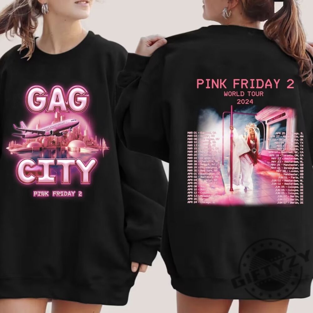 Nicki Minaj Pink Friday 2 Tour Shirt Gag City Tshirt Nicki Minaj World Tour Hoodie Nicki Minaj Statue Sweatshirt Pink Friday 2 Shirt giftyzy 1